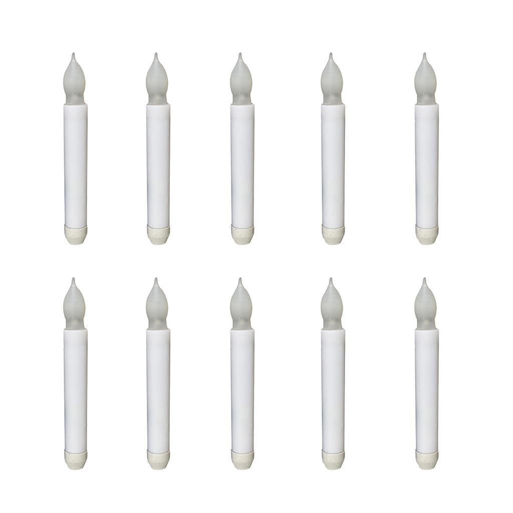 10 Pieces 165mm Tall Electric LED Candle Flameless Candle for Party Decor A