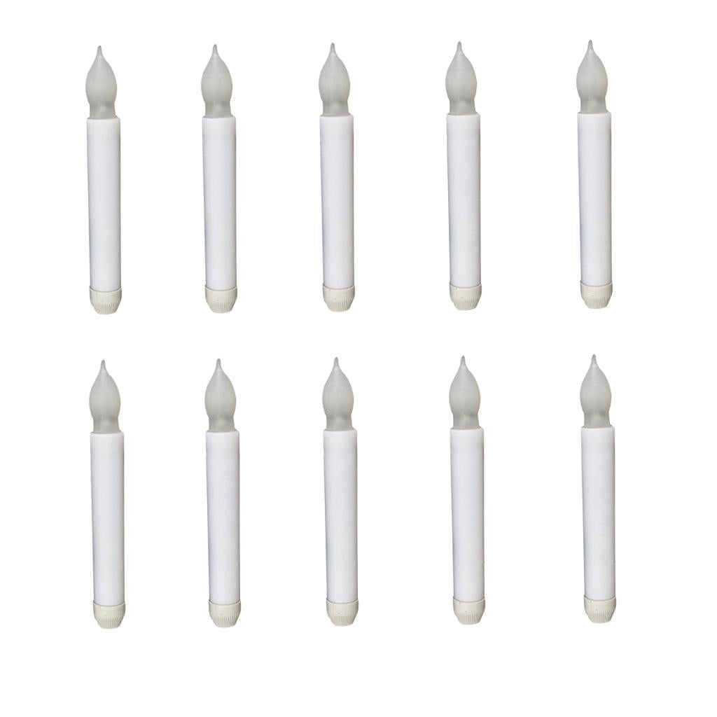 10 Pieces 165mm Tall Electric LED Candle Flameless Candle for Party Decor A