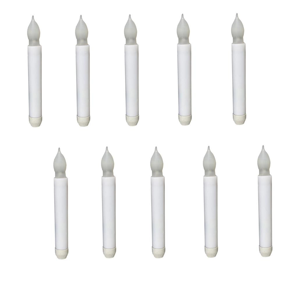 10 Pieces 165mm Tall Electric LED Candle Flameless Candle for Party Decor A