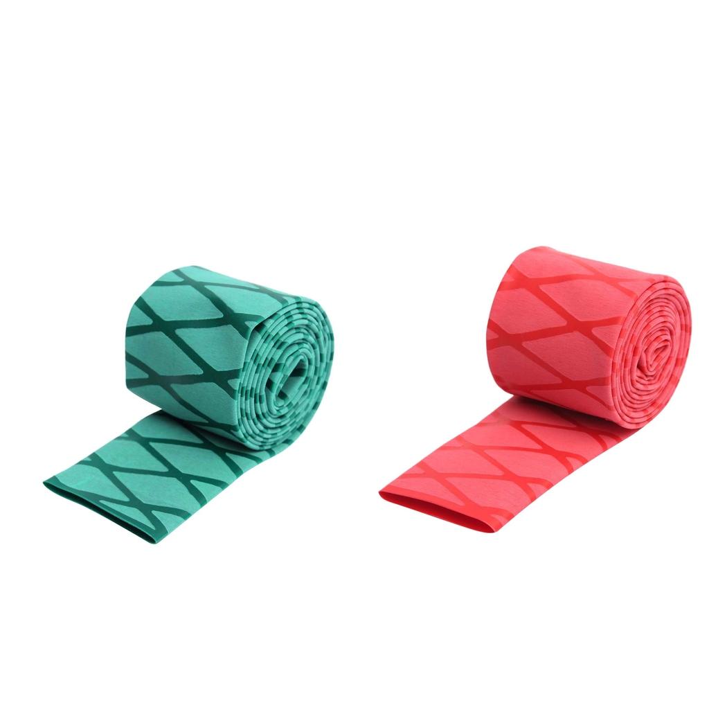 2 Pieces Non-Slip Heat Shrink Tubing Grip Fishing Rod Racket Handle Sleeves