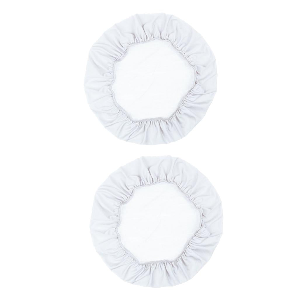 2Pcs Spandex Stretch Chair Seat Cover Wedding Dining Chair Slipcover White