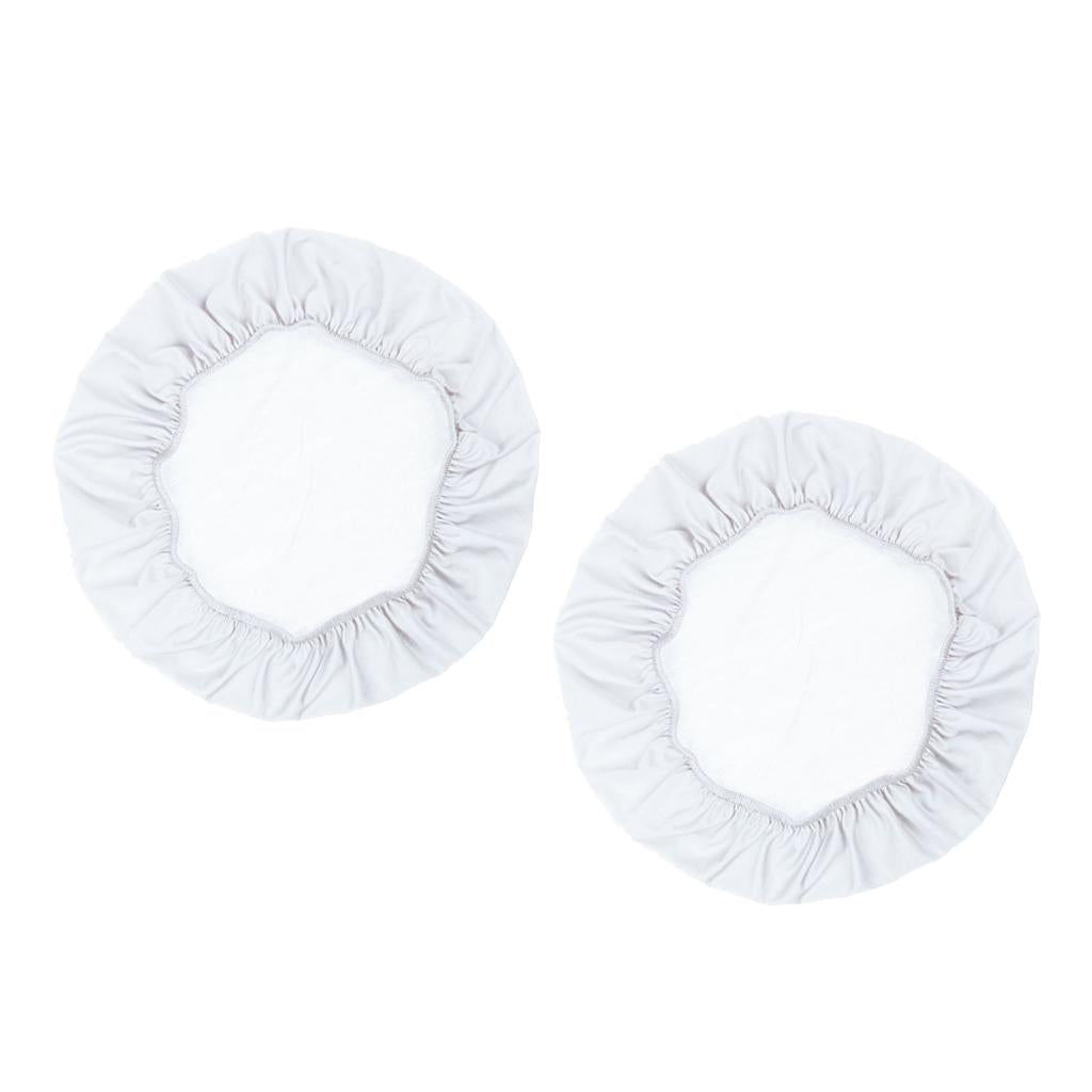 2Pcs Spandex Stretch Chair Seat Cover Wedding Dining Chair Slipcover White