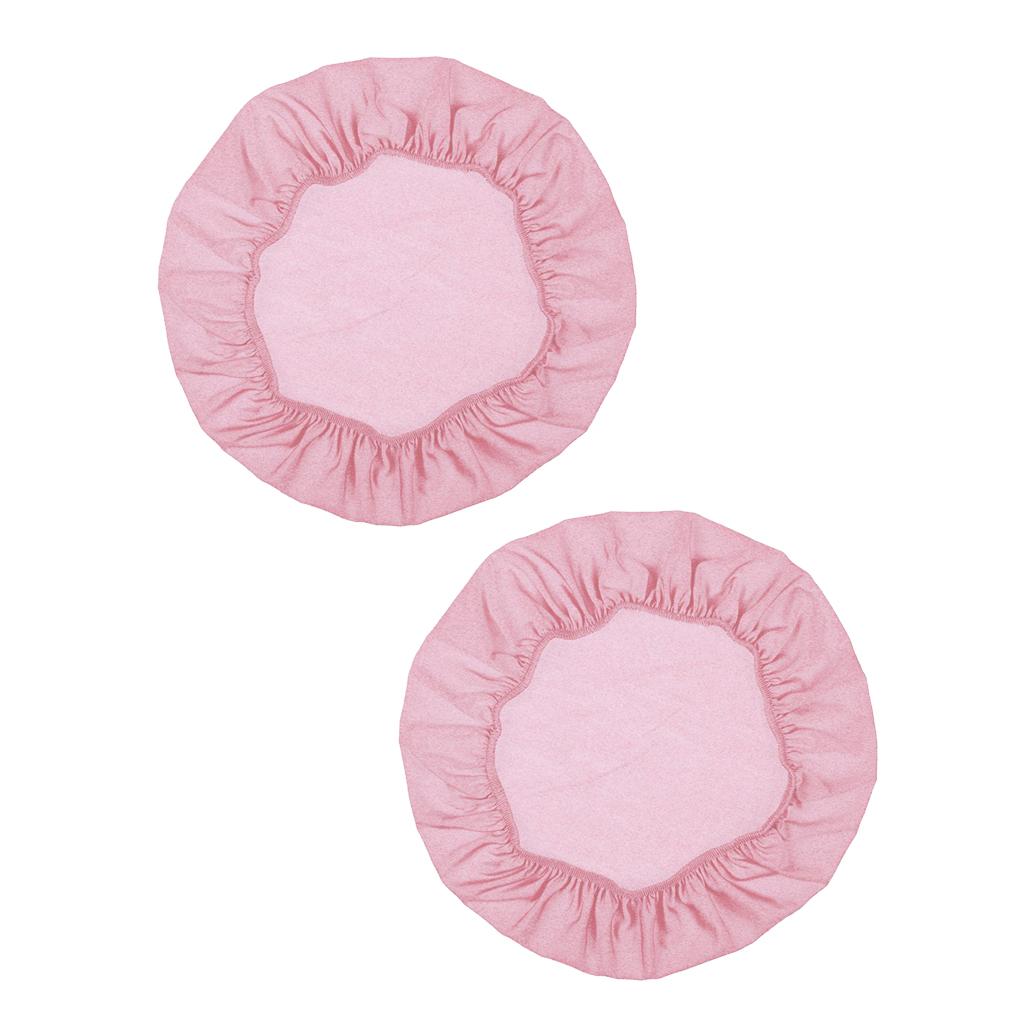 2Pcs Spandex Stretch Chair Seat Cover Wedding Dining Chair Slipcover Pink