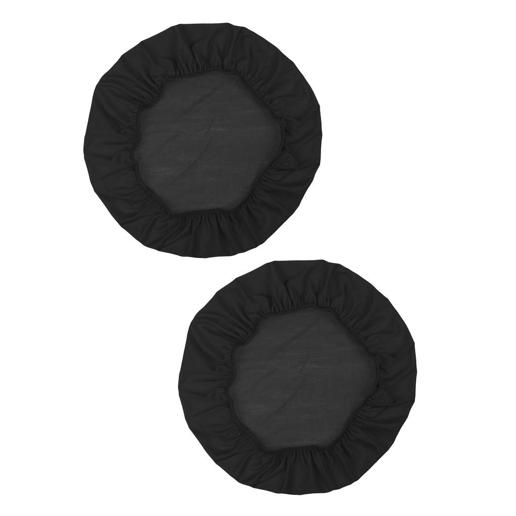 2Pcs Spandex Stretch Chair Seat Cover Wedding Dining Chair Slipcover Black