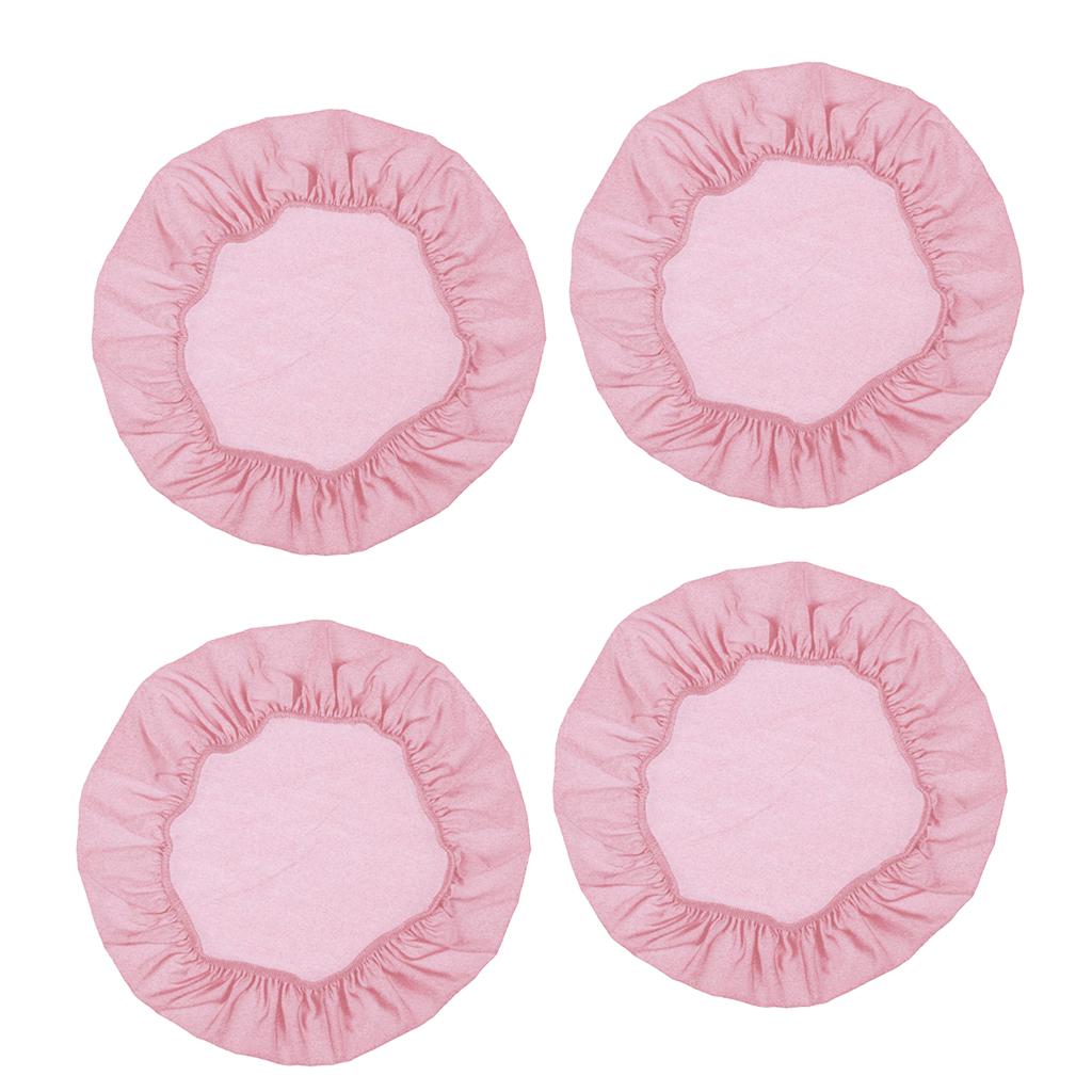 4Pcs Spandex Stretch Chair Seat Cover Wedding Dining Chair Slipcover Pink