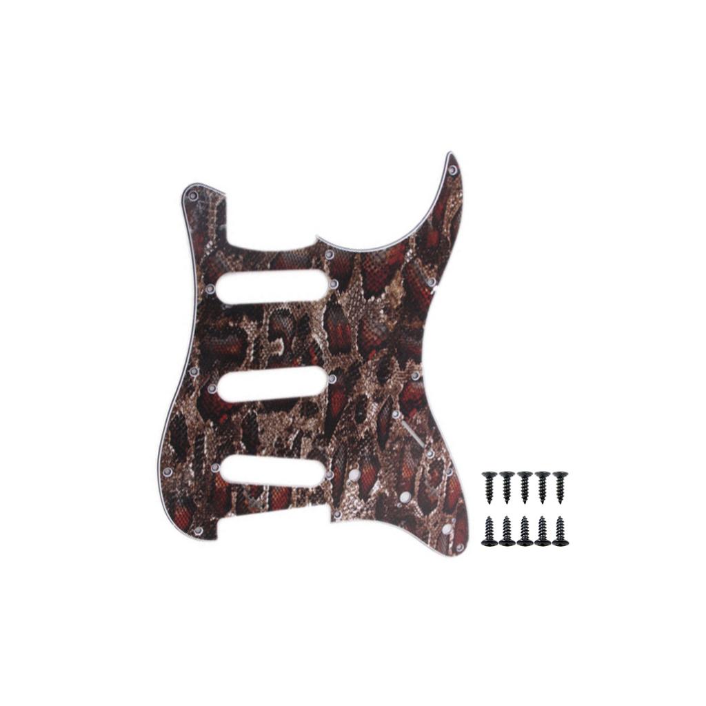 1 Set 3-ply SSS Pickguard+50pcs Pickguard Screws for Fender ST Guitar