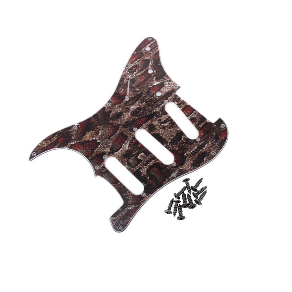 1 Set 3-ply SSS Pickguard+50pcs Pickguard Screws for Fender ST Guitar