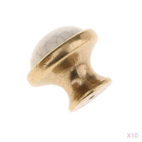 10Pcs Vintage Pull Knobs Cabinet Cupboard Drawers Handle #1 Single Hole