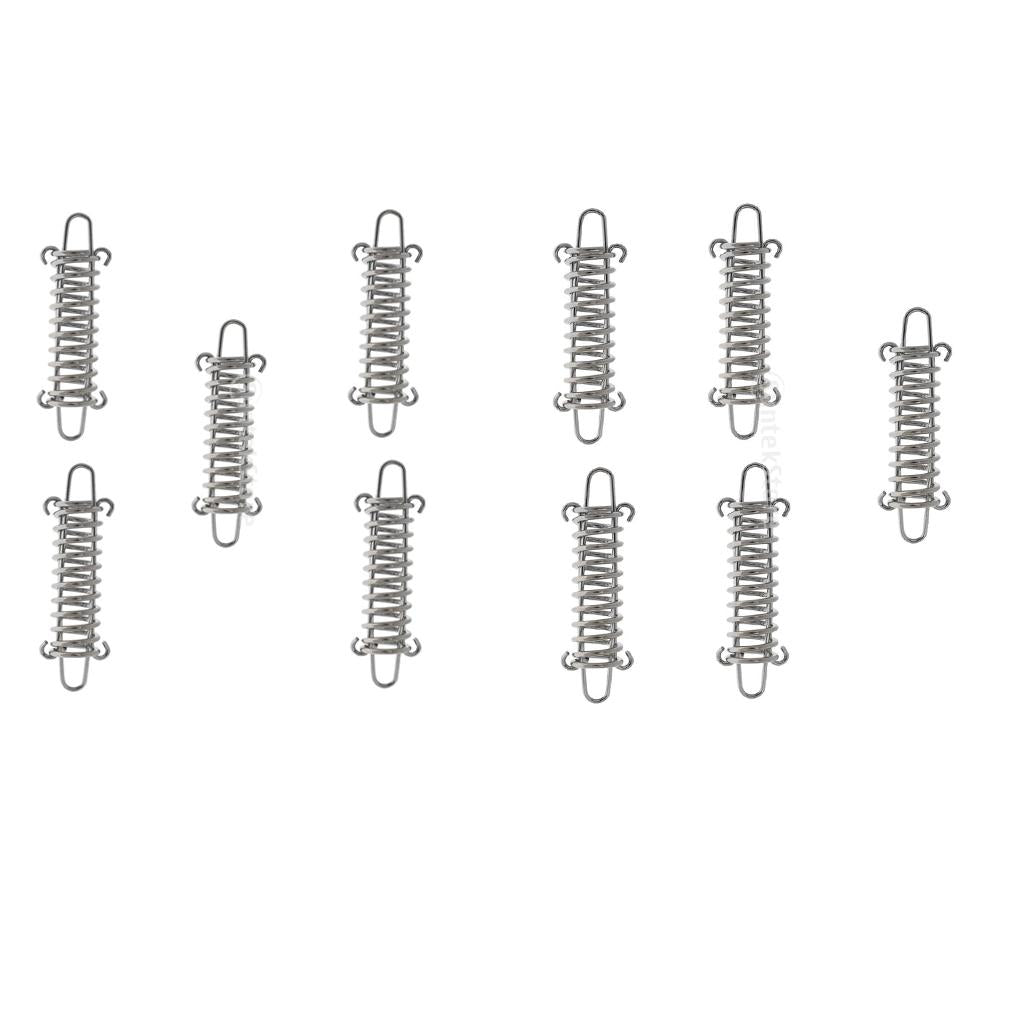 10 Pieces Stainless Steel Camping Awning/Tent Spring Tensioner/ Tightener