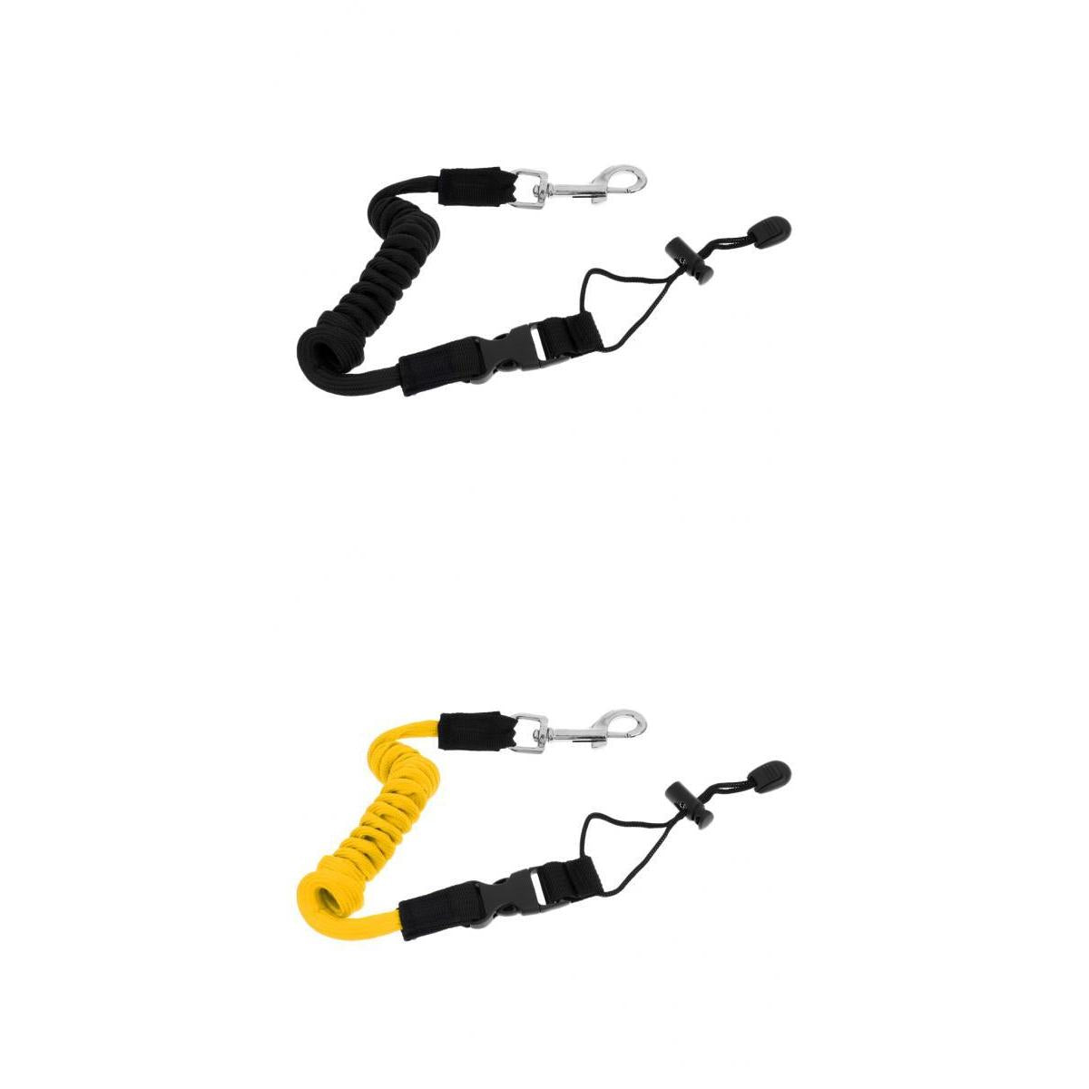2 Pieces Safety Kayak Boat Paddle Leash Fishing Rod Pole Coiled Lanyard Cord