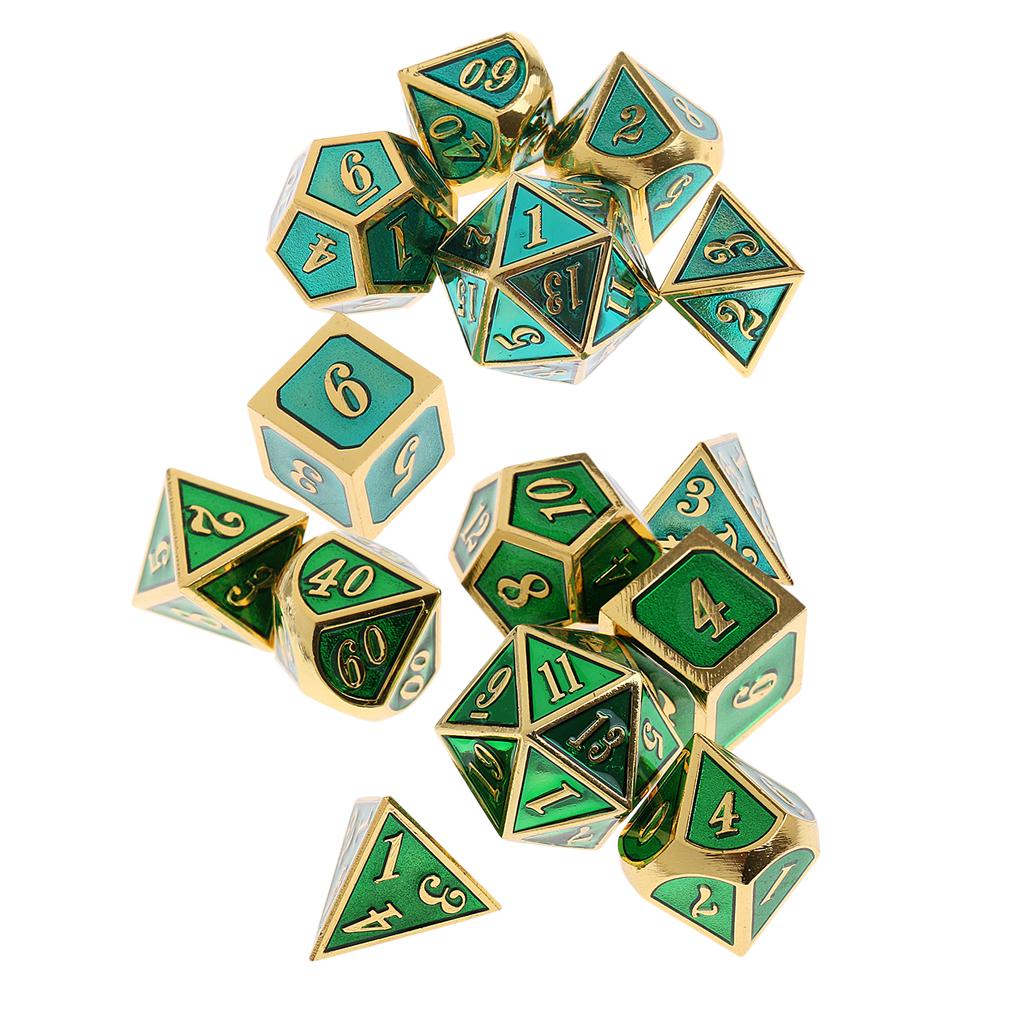 Alloy Polyhedral Dice Set D4-D20 Dies for Dungeons and Dragons Roleplay Toys