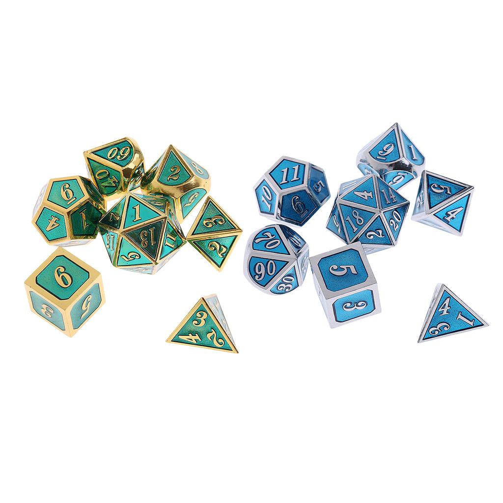 Alloy Polyhedral Dice Set D4-D20 TRPG for Dungeons and Dragons Roleplay Toys