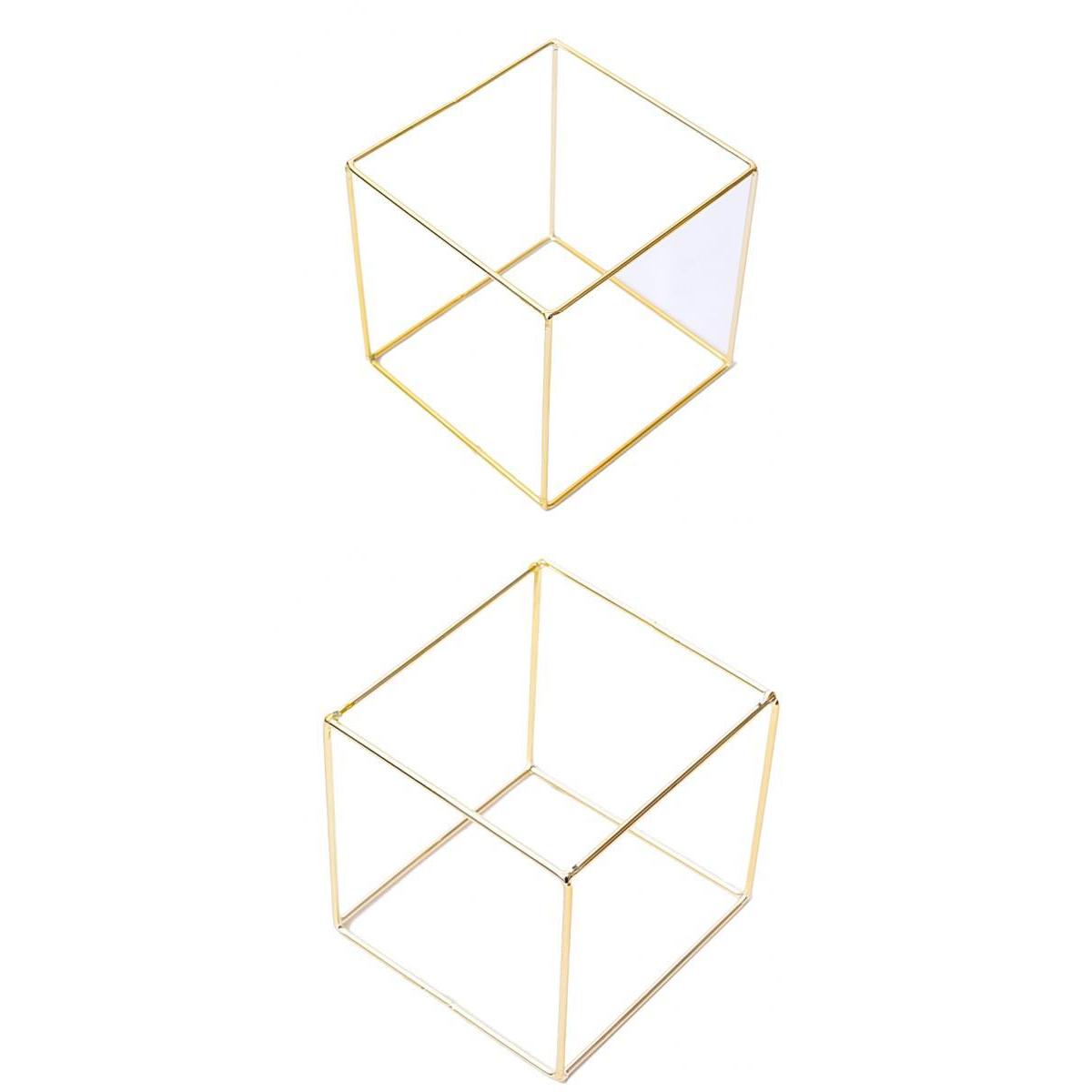 2 Pieces Iron Frame Geometric Earrings Hanger Display Organizer Rack