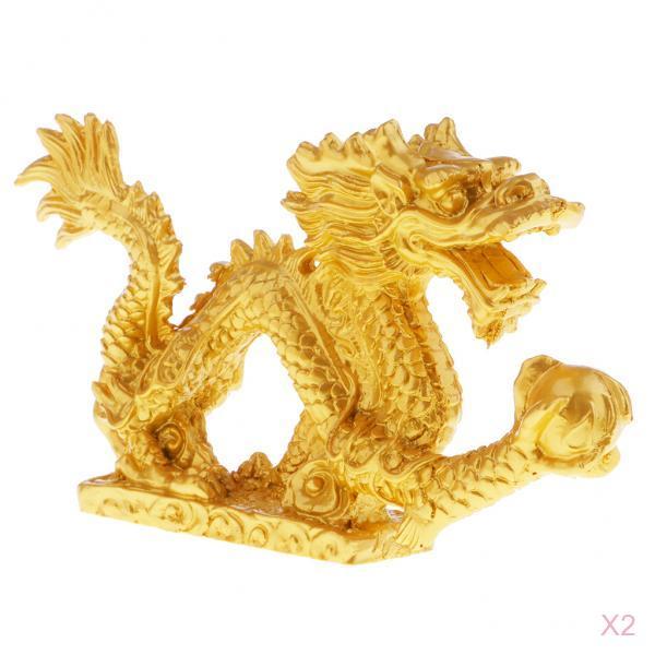 2pcs Chinese Twelve Statue Dragon Statue Ornament Home Furnishings #1