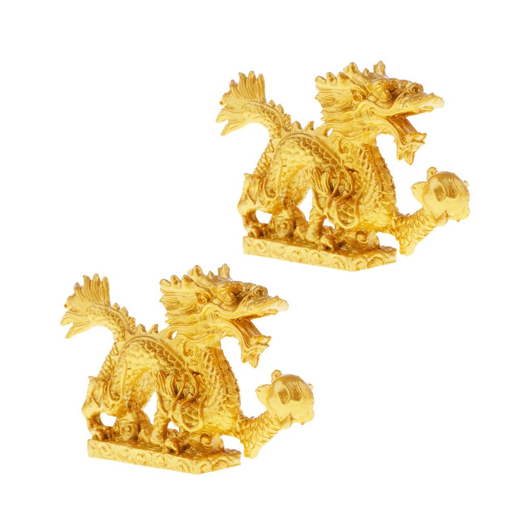 2pcs Chinese Twelve Statue Dragon Statue Ornament Home Furnishings #1
