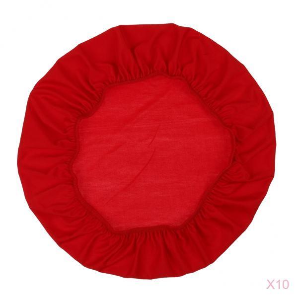 10Pcs Spandex Stretch Chair Cover Wedding Dining Chair Slipcover Red