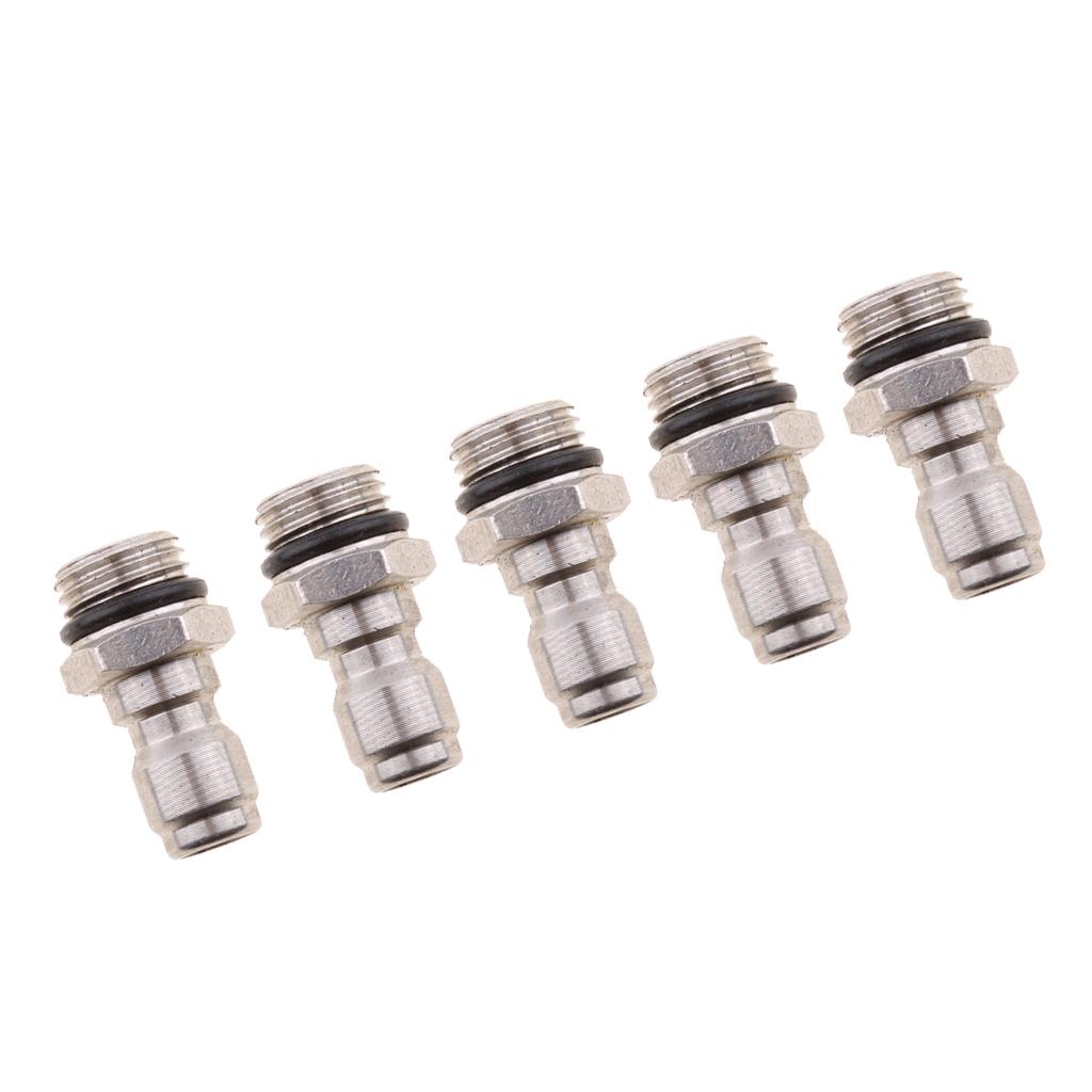 5 Piece Pressure Washer Sprayer Coupling Adapter Coupler for Snow Foam Lance