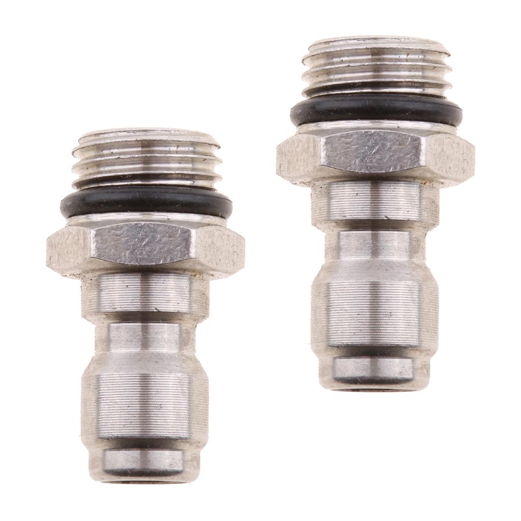 2 Piece Pressure Washer Sprayer Coupling Adapter Coupler for Snow Foam Lance