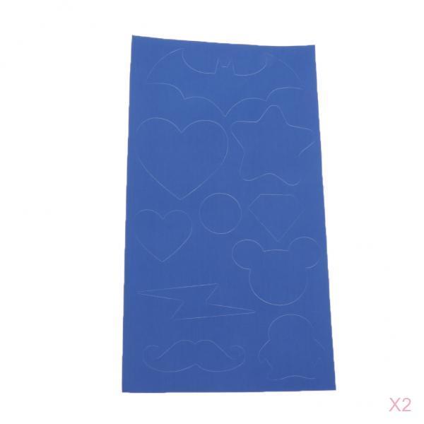 2pcs Nylon Self-adhesive Down Jackets Repair Patch Outdoor Repair Kit Blue