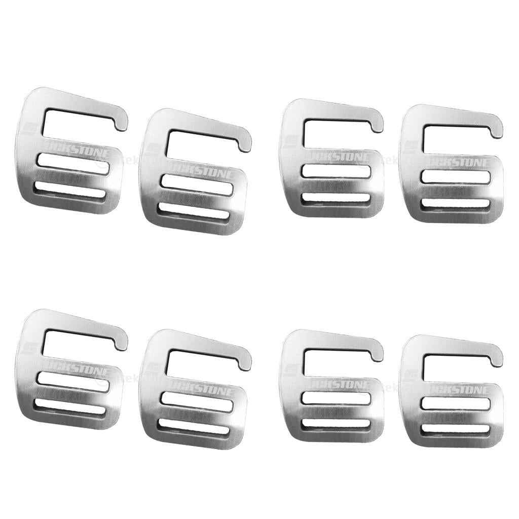 8 Pieces 1 inch G Hook Webbing Buckle for Backpack Strap Webbing 25mm Silver