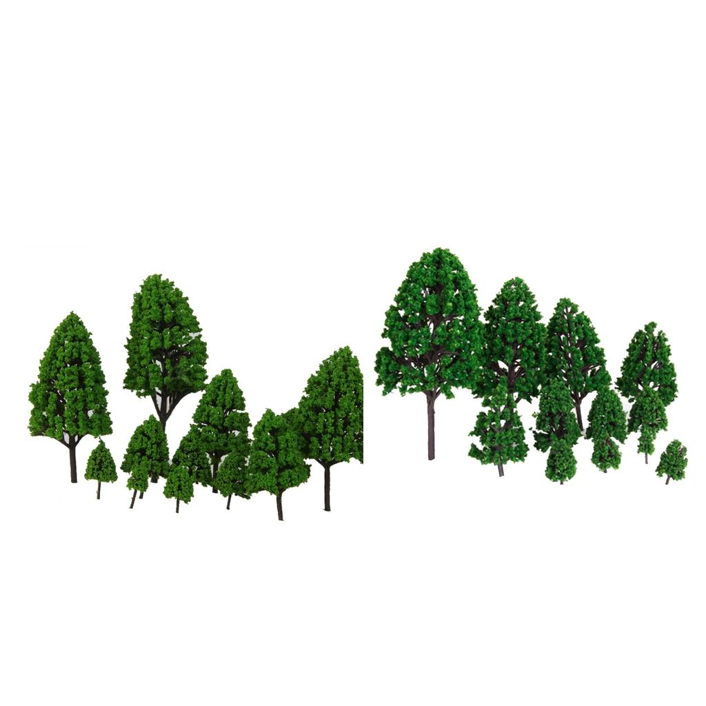 24pcs Multi Scale Poplar Trees Model Train Railroad Scenery Landscape HO OO