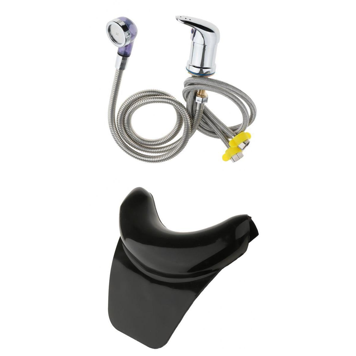 60 cm Hot Cold Faucet and Spray Hose Salon Shampoo Bowl Neck Rest Pillow Kit