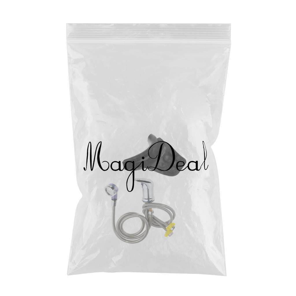 60 cm Hot Cold Faucet and Spray Hose Salon Shampoo Bowl Neck Rest Pillow Kit