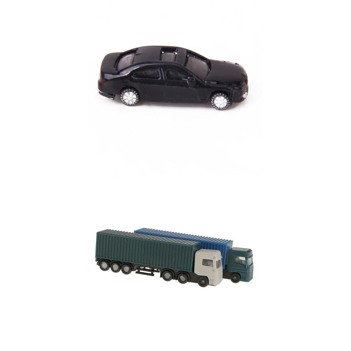 52 Pieces Model Container Truck Figure 1:150 N Scale Building Scenery Layout