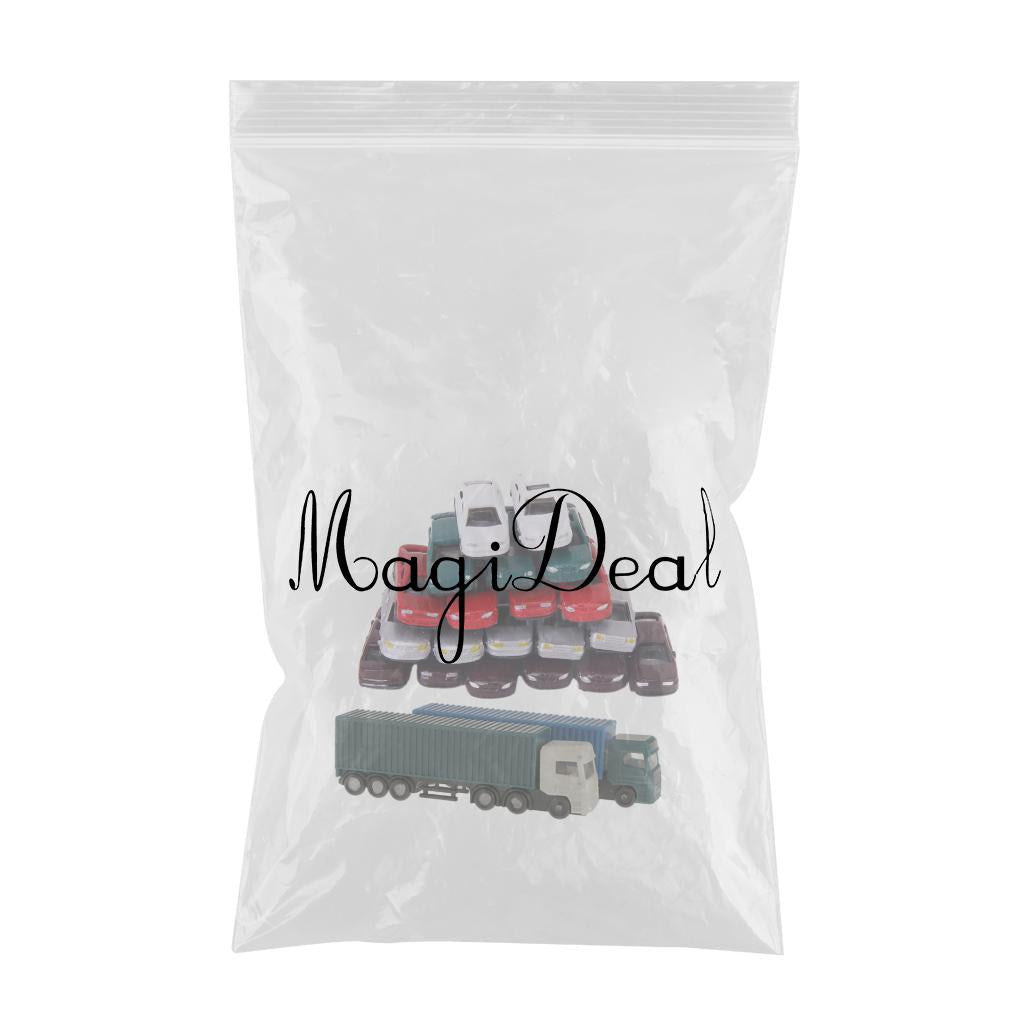 52 Pieces Model Container Truck Figure 1:150 N Scale Building Scenery Layout