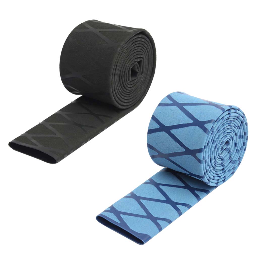 2Pcs Non-Slip Heat Shrink Tube Grip Fishing Rod Racket Handle Sleeves,2Color