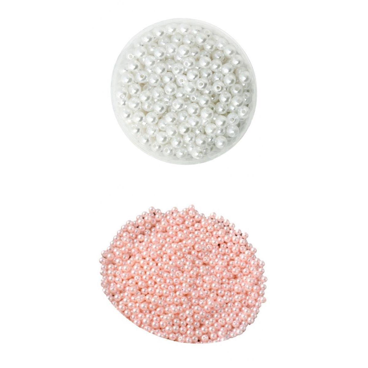 1000 Pieces Mixed 6mm Round Imitation Pearl Spacer Beads DIY Jewelry Crafts