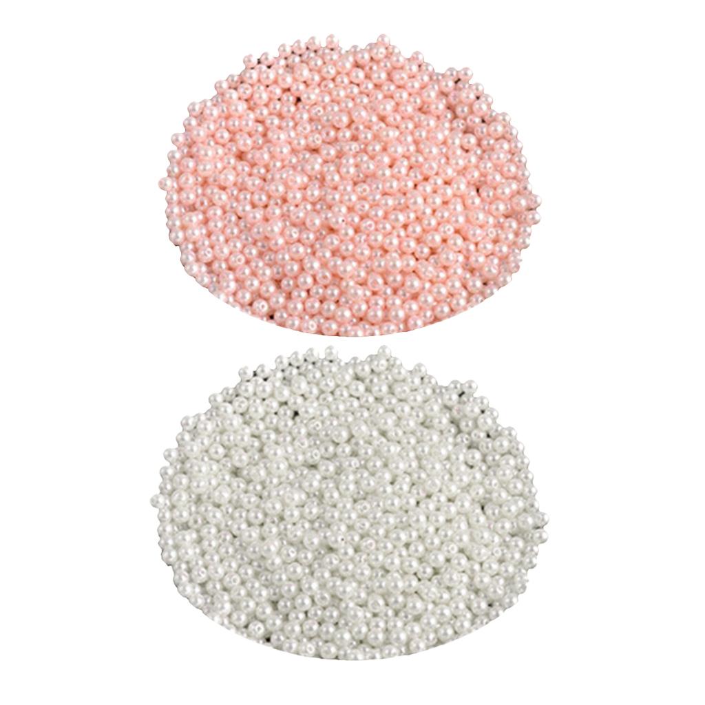 1000 Pieces Mixed 6mm Round Imitation Pearl Spacer Beads DIY Jewelry Crafts