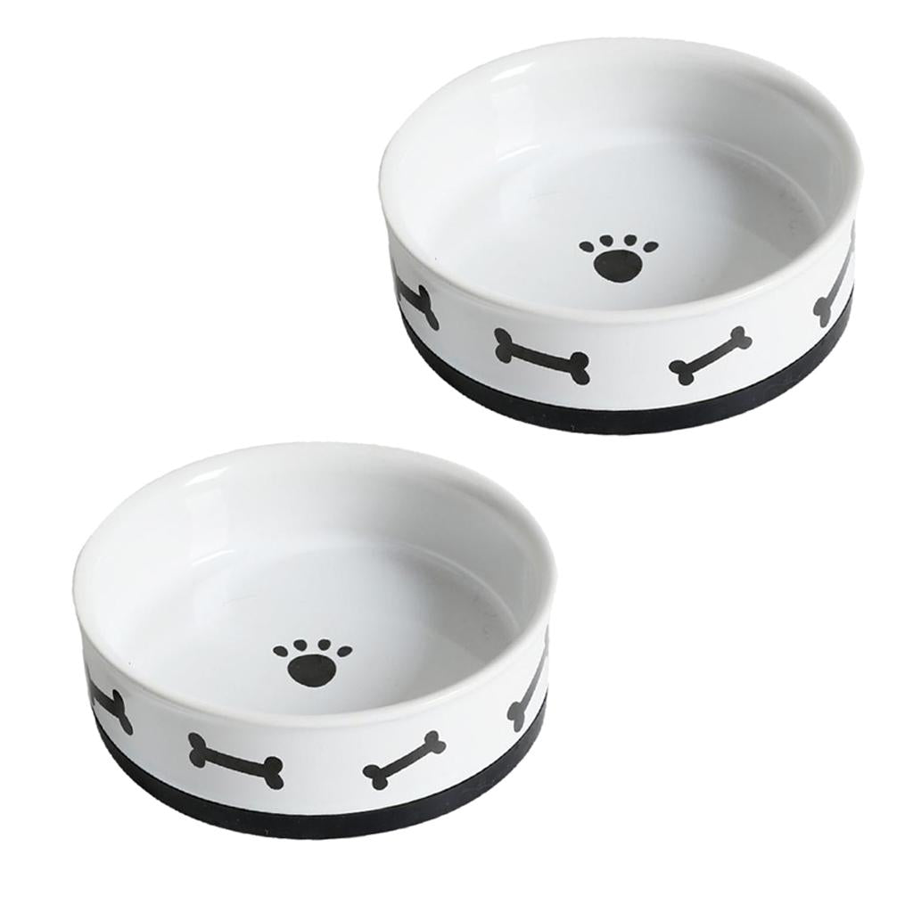 2x Pet Dog Feeder Cat Water Bowl Feeding Bowl Dish Container Type 5