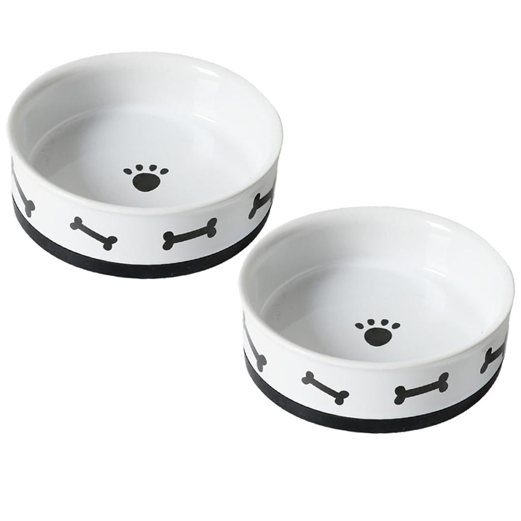 2x Pet Dog Feeder Cat Water Bowl Feeding Bowl Dish Container Type 5