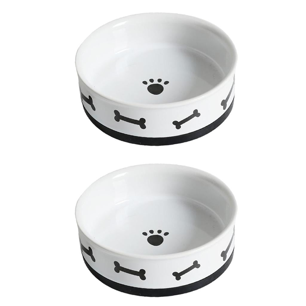 2x Pet Dog Feeder Cat Water Bowl Feeding Bowl Dish Container Type 5