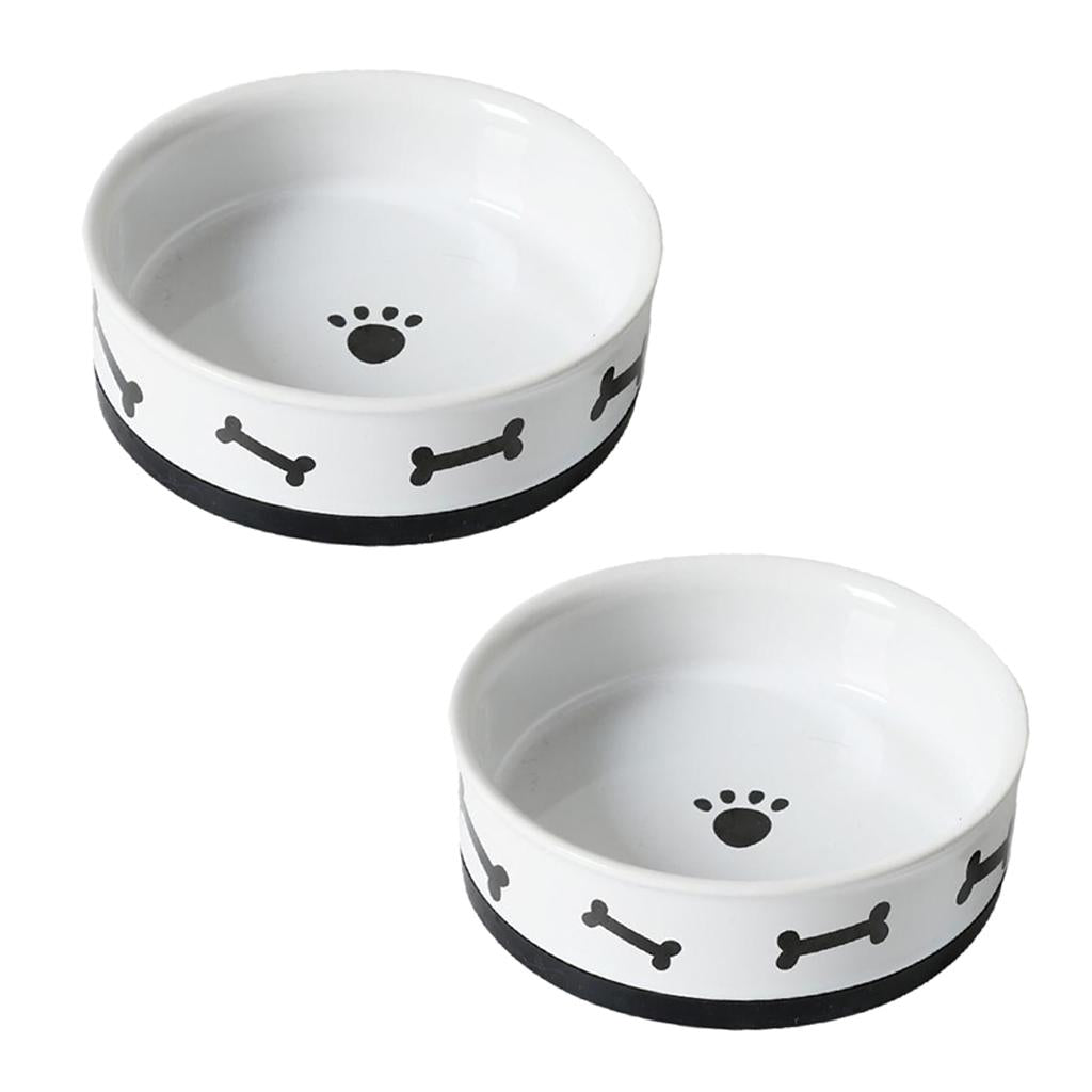 2x Pet Dog Feeder Cat Water Bowl Feeding Bowl Dish Container Type 5