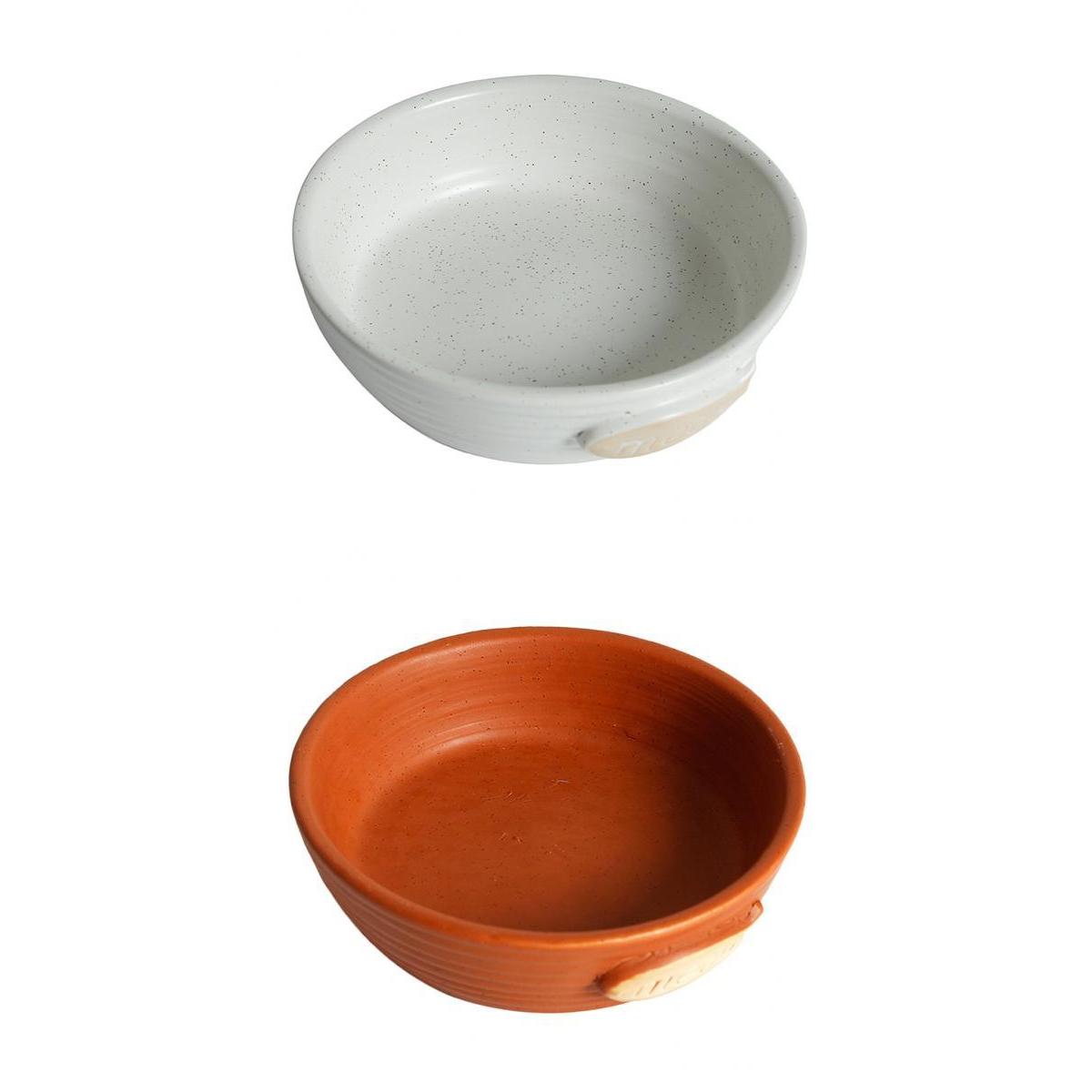 2pcs Pet Dog Food Feeder Cat Water Bowl Feeding Bowl Dish Container ##2