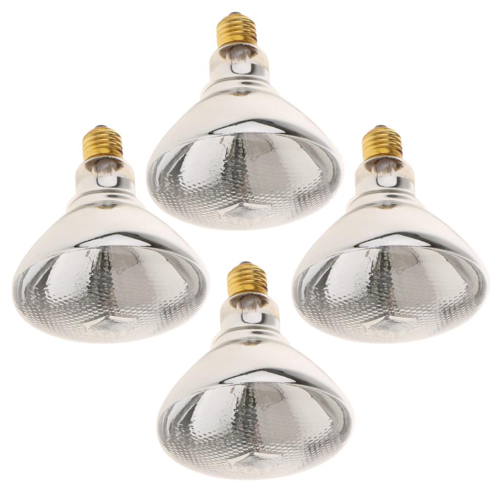 4x Heat Light Bulb Breeding Lamp Heat Emitter Infrared Heater Type 2 - 200W