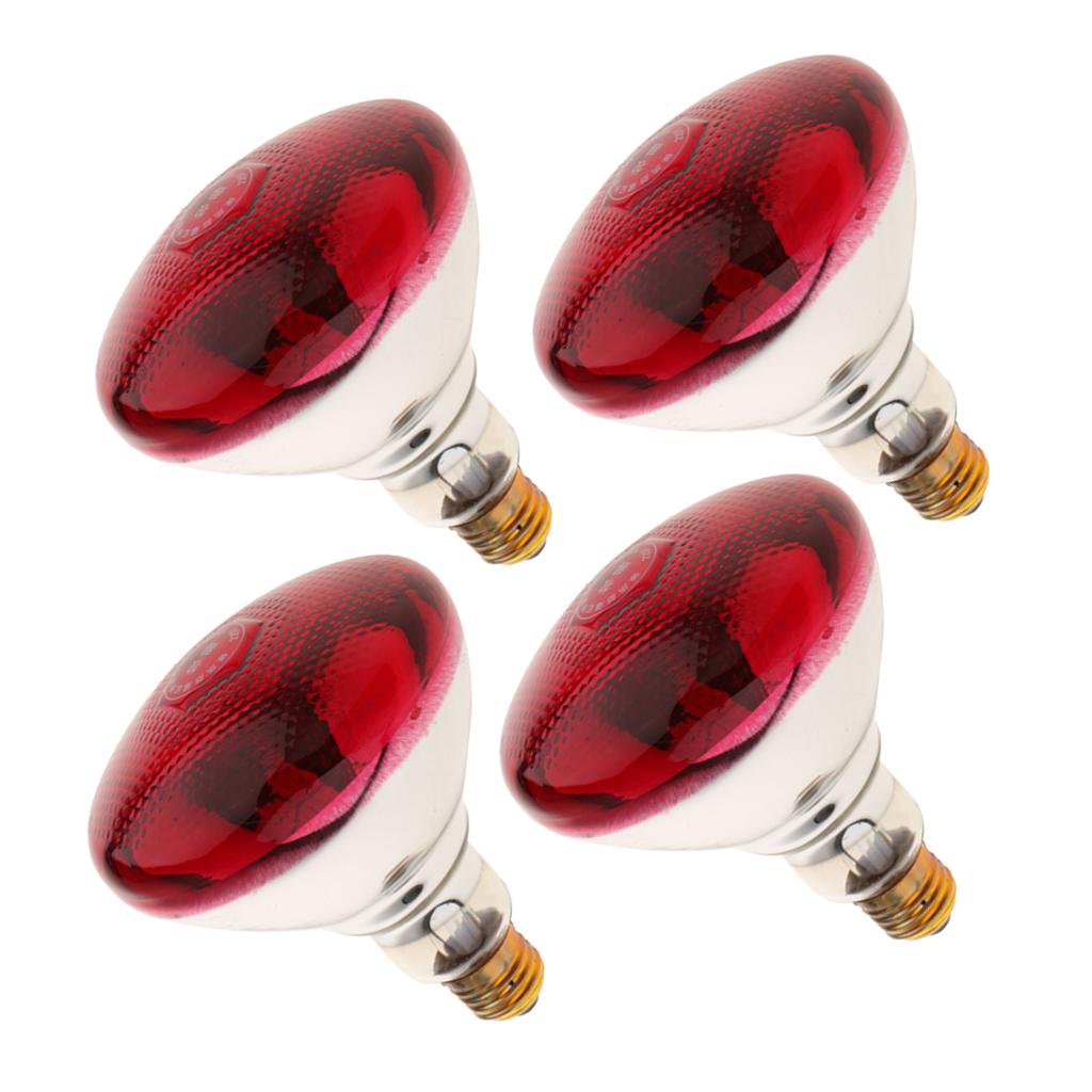 4x Heat Light Bulb Breeding Lamp Heat Emitter Infrared Heater Type 4 - 100W