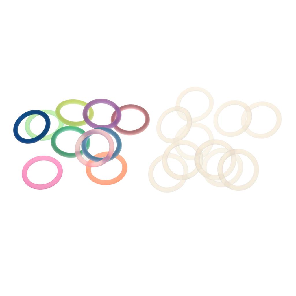 20Pcs Silicone Baby Pacifier Holder Adapter O Ring Dummy Ring Ring