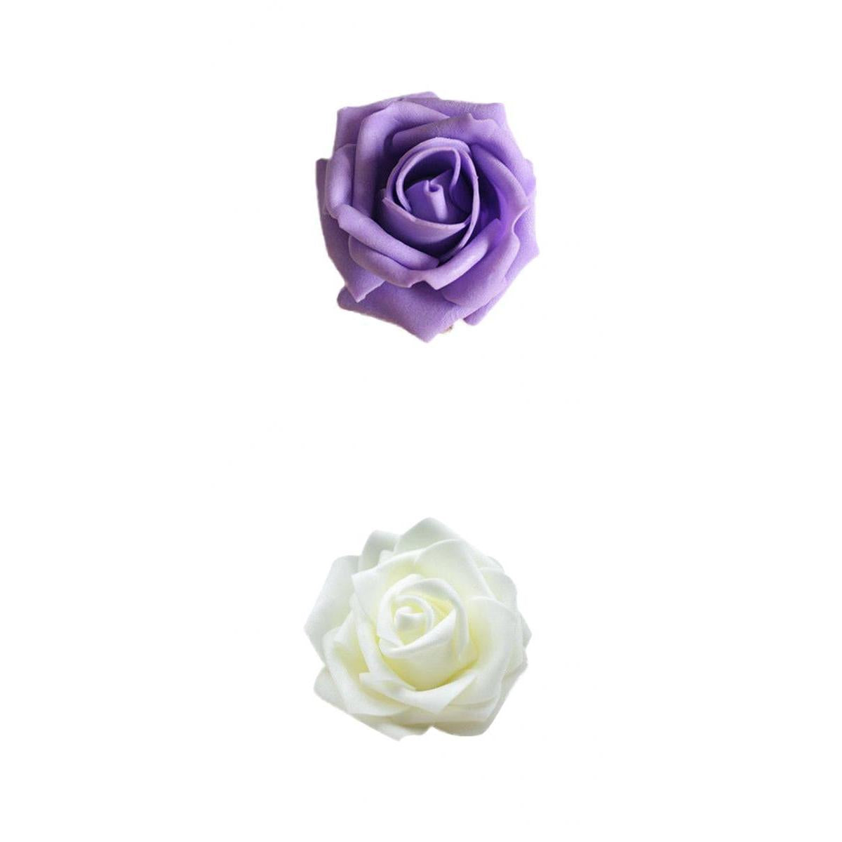 100pcs Foam Roses Artificial Flower Wedding Bride Bouquet Party Decor Crafts