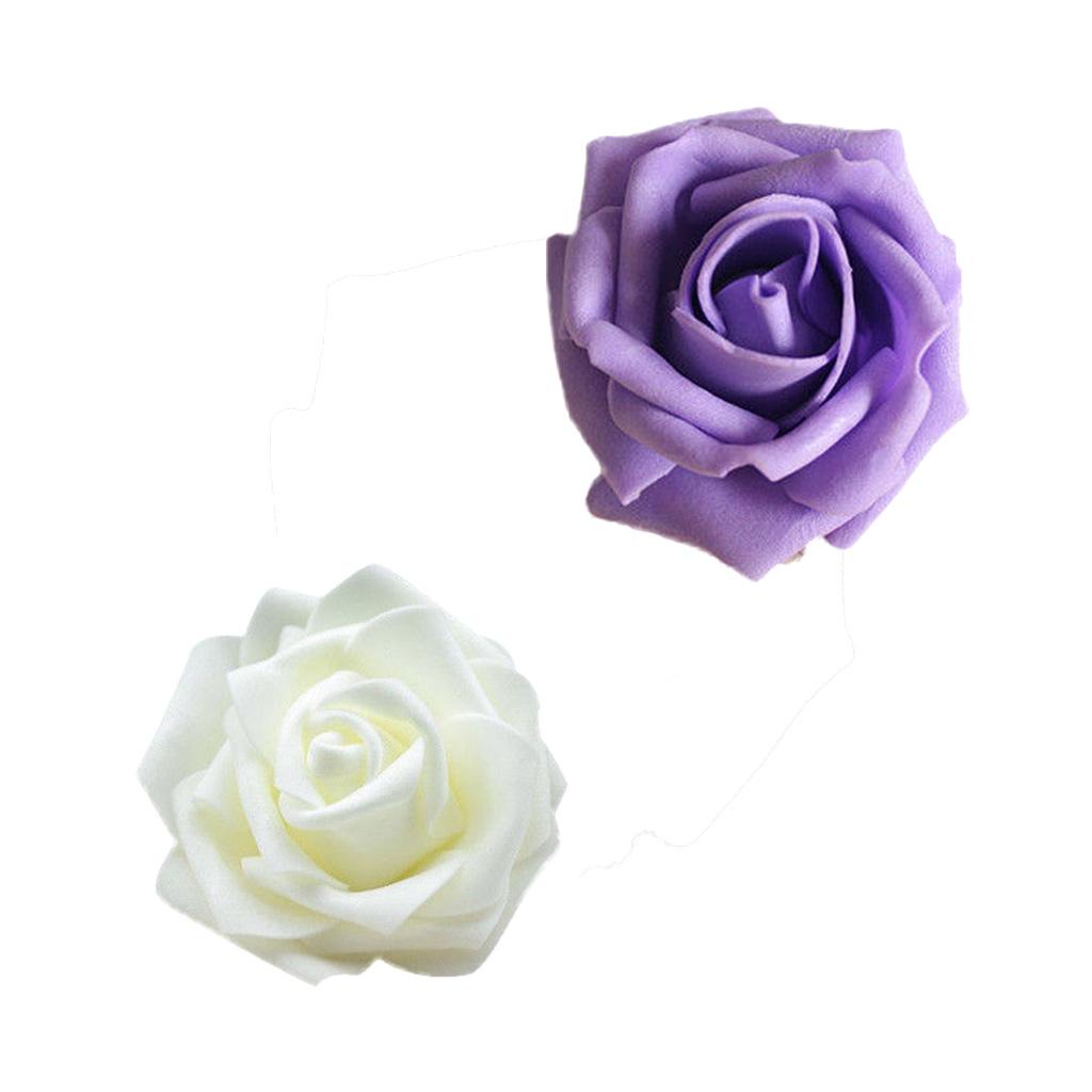 100pcs Foam Roses Artificial Flower Wedding Bride Bouquet Party Decor Crafts