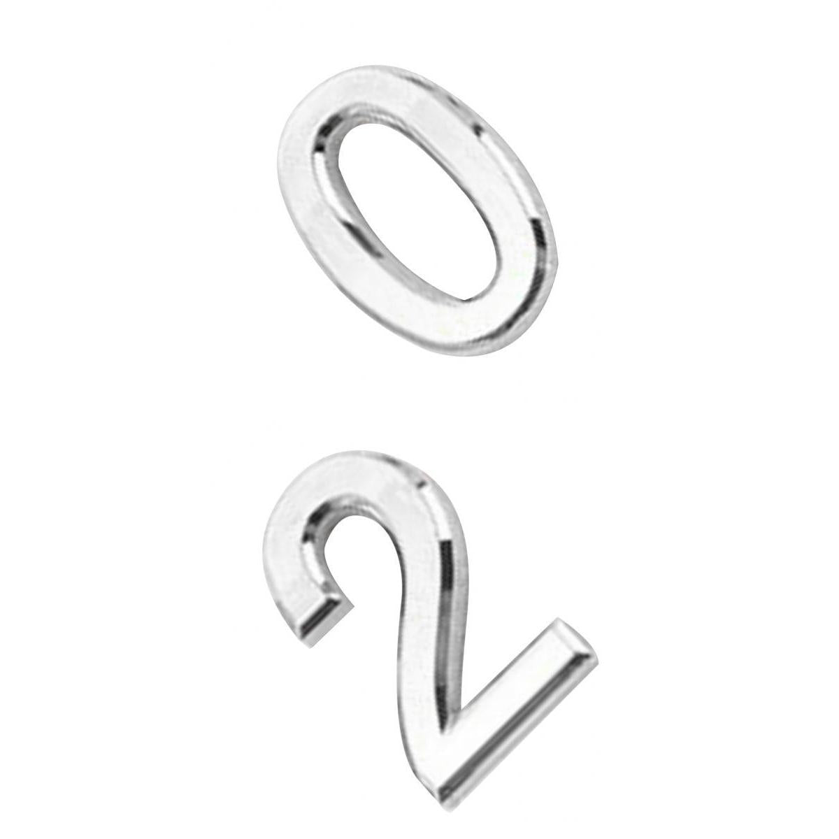 2x Silver Plastic House Gate Door Sign Plaque Door Number Digits Name Plate