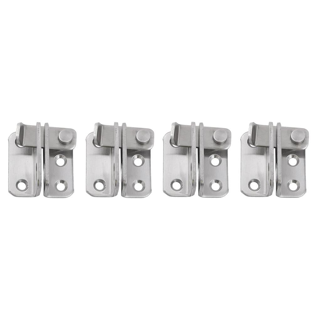 4x Stainless Steel Hasp Cabinet Door Latch Security Lock Hardware Right open