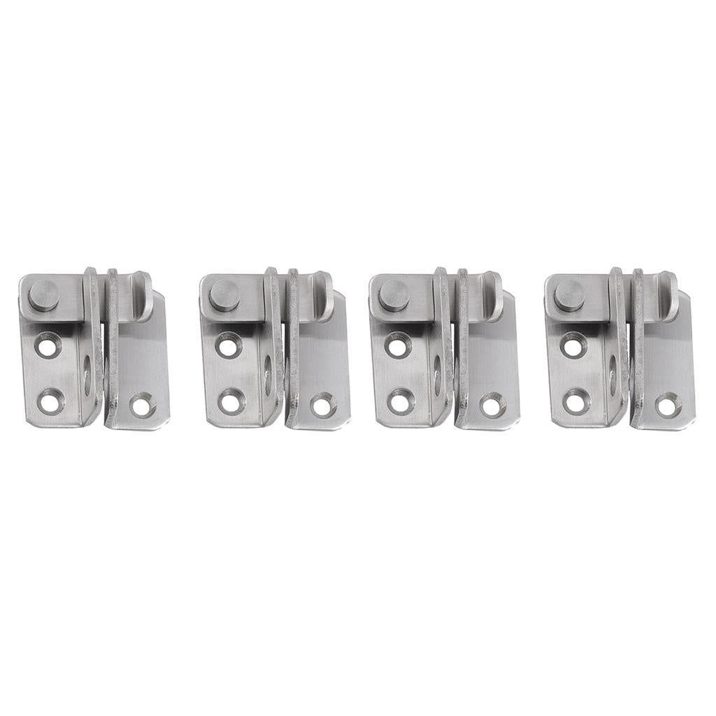 4x Stainless Steel Hasp Cabinet Door Latch Security Lock Hardware Left open