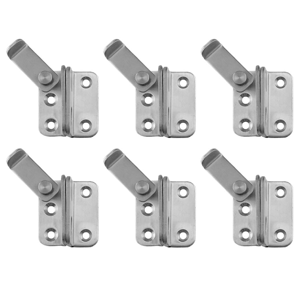 6x Stainless Steel Hasp Cabinet Door Latch Security Lock Hardware Left open