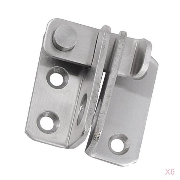 6x Stainless Steel Hasp Cabinet Door Latch Security Lock Hardware Left open