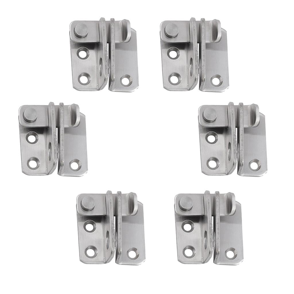 6x Stainless Steel Hasp Cabinet Door Latch Security Lock Hardware Left open