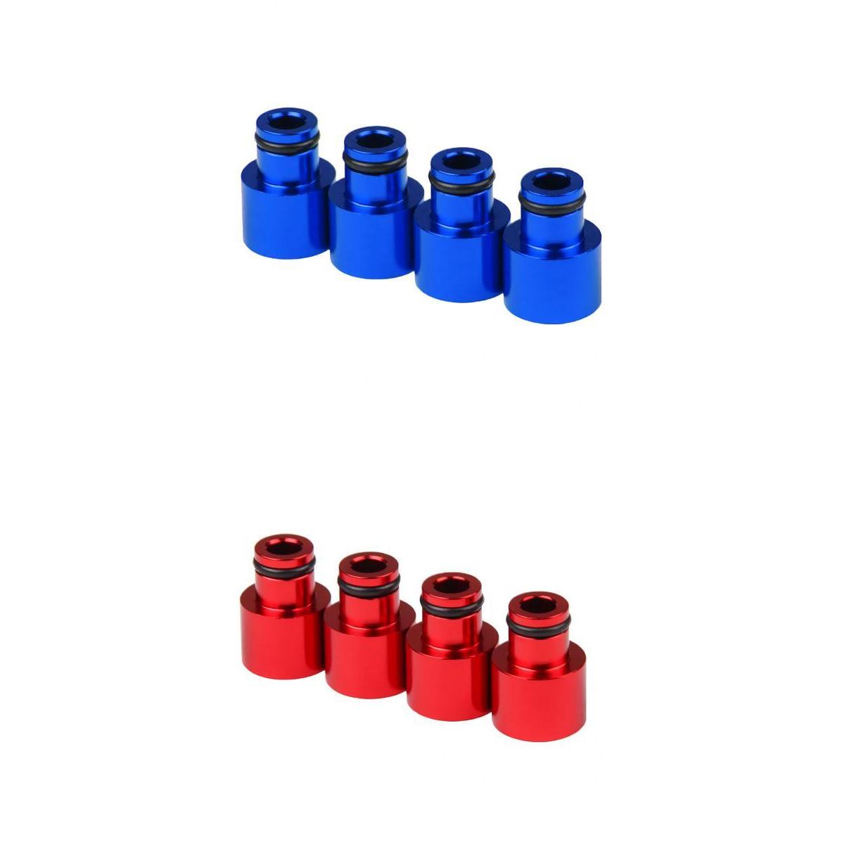 8x Fuel Injector Adapters for Acura RDX Injectors B16 B18 D16Z D16Y Blue Red