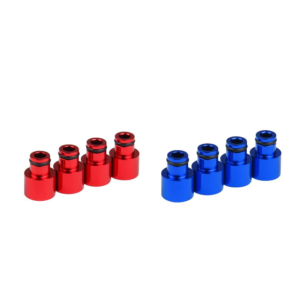 8x Fuel Injector Adapters for Acura RDX Injectors B16 B18 D16Z D16Y Blue Red